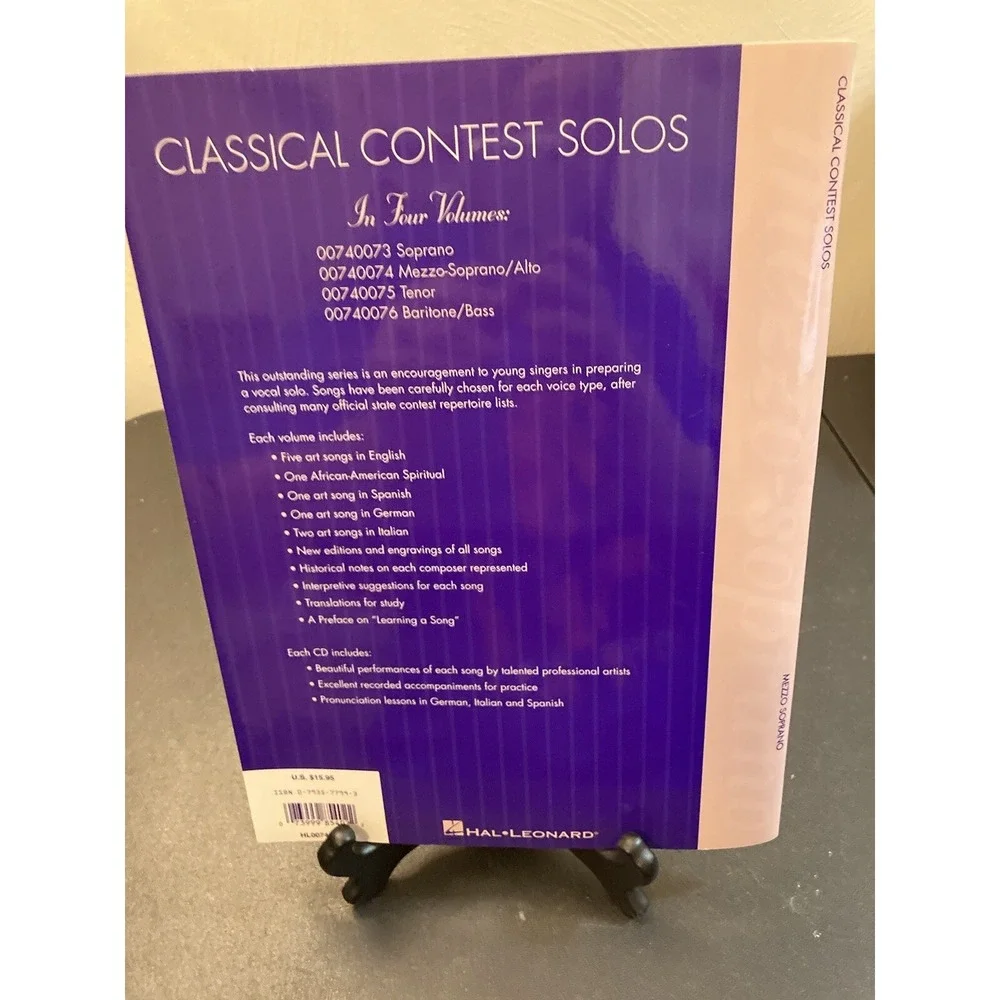 Classical Contest Solo Mezzo Soprano Vocal Singing Companion CD Learn Prepare